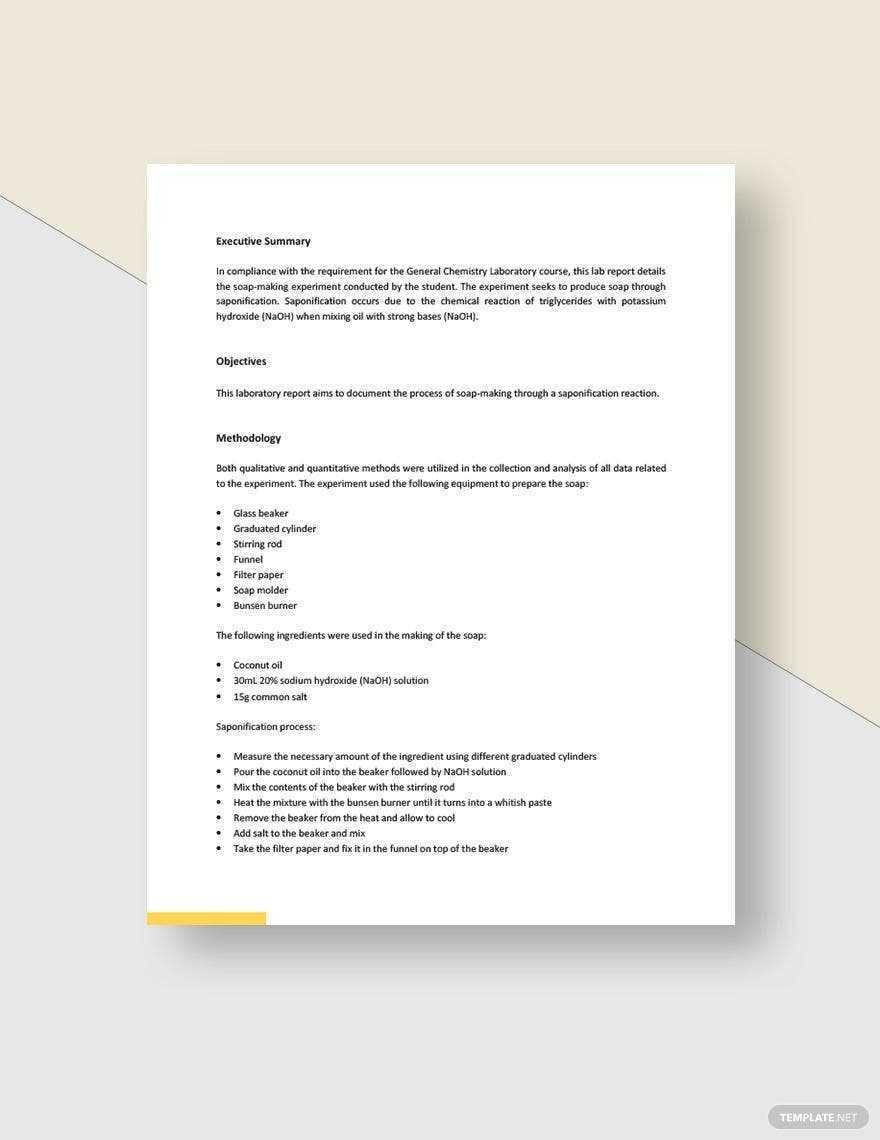 University Lab Report Template – Google Docs, Word  Template