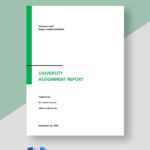 University Report Templates – Format, Free, Download  Template