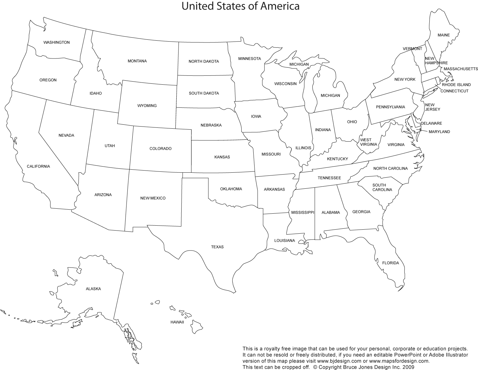 US and Canada Printable, Blank Maps, Royalty Free • Clip art  In Blank Template Of The United States
