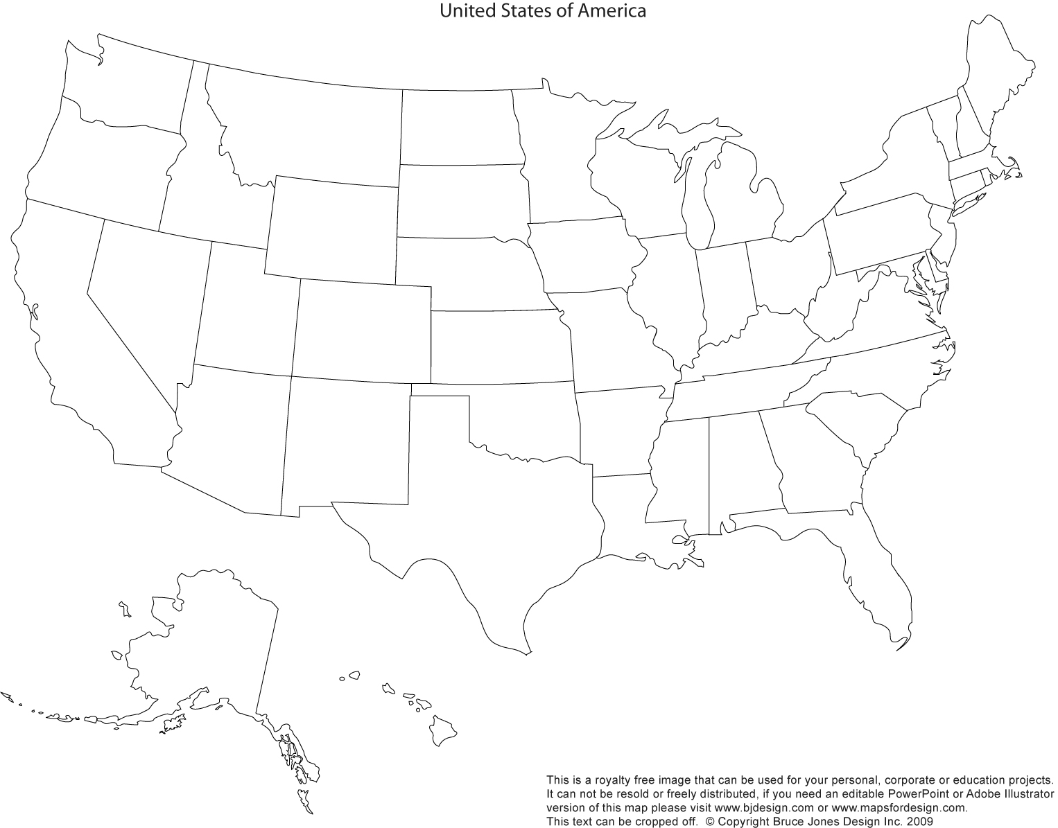 US and Canada Printable, Blank Maps, Royalty Free • Clip art  Inside Blank Template Of The United States