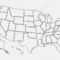USA Map Outline. United States Vector Blank Map