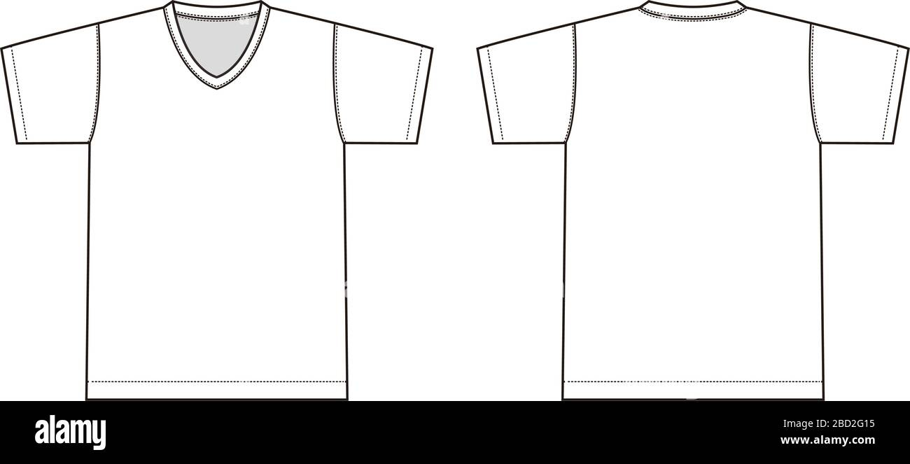 V-Ausschnitt T-Shirt Schablone Illustration Stock-Vektorgrafik - Alamy In Blank V Neck T Shirt Template