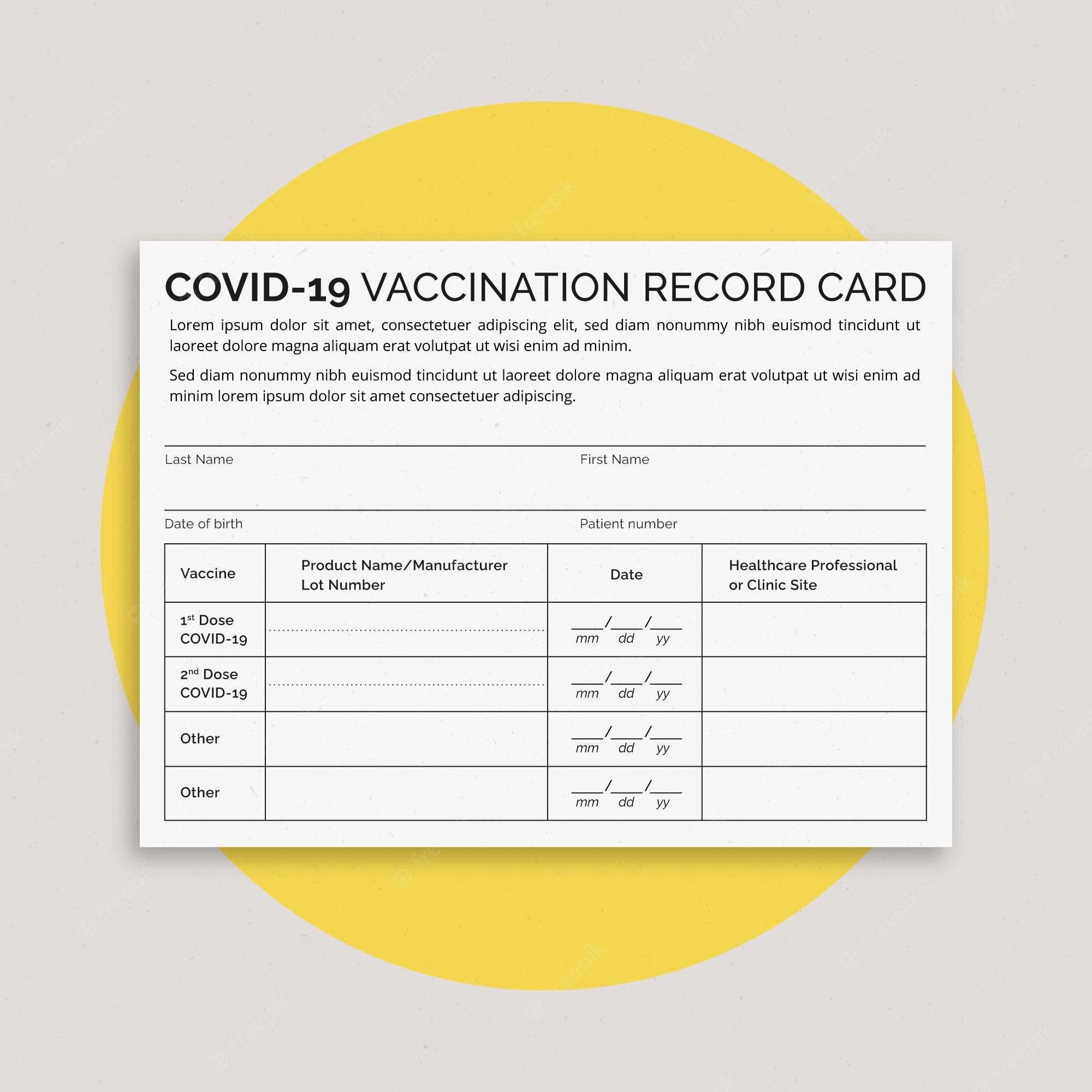 Vaccine record card Images  Free Vectors, Stock Photos & PSD With Certificate Of Vaccination Template