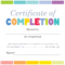 VBS Certificate Of Completion With Vbs Certificate Template
