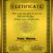 Vector Certificate Gold Frame – Clip Art Library Within Walking Certificate Templates