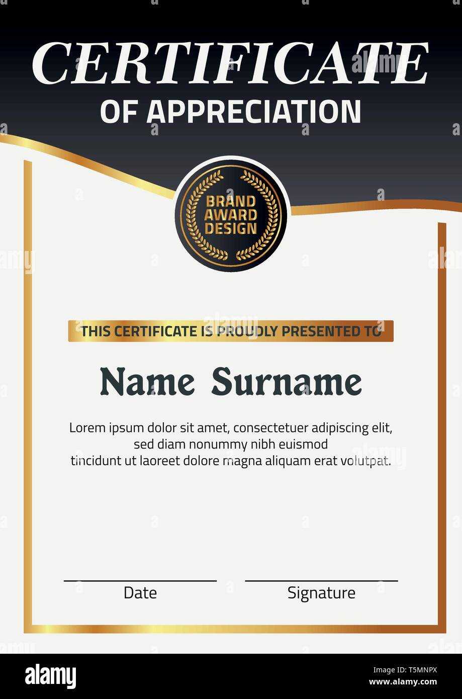 Vector Certificate Template