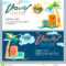 Vector Gift Travel Voucher Template