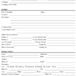 Vehicle Incident Report Form Download Printable PDF  Templateroller