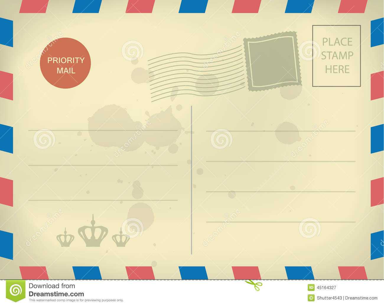 Vintage Blank Postcard Template Stock Vector - Illustration of Within Free Blank Postcard Template For Word Vintage Blank Postcard Template Stock Vector - Illustration of Within Free Blank Postcard Template For Word