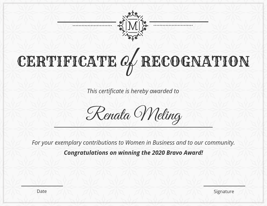 Vintage Certificate of Recognition Template Regarding Template For Recognition Certificate