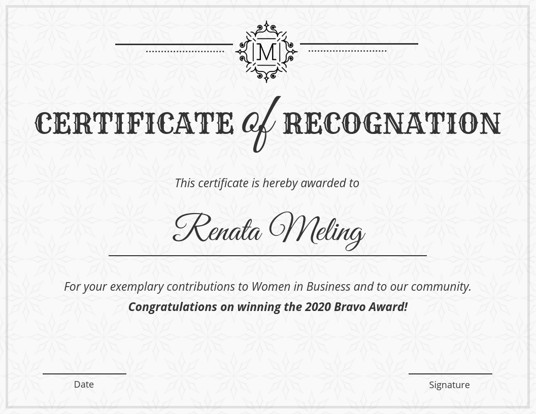 Vintage Certificate of Recognition Template With Leadership Award Certificate Template