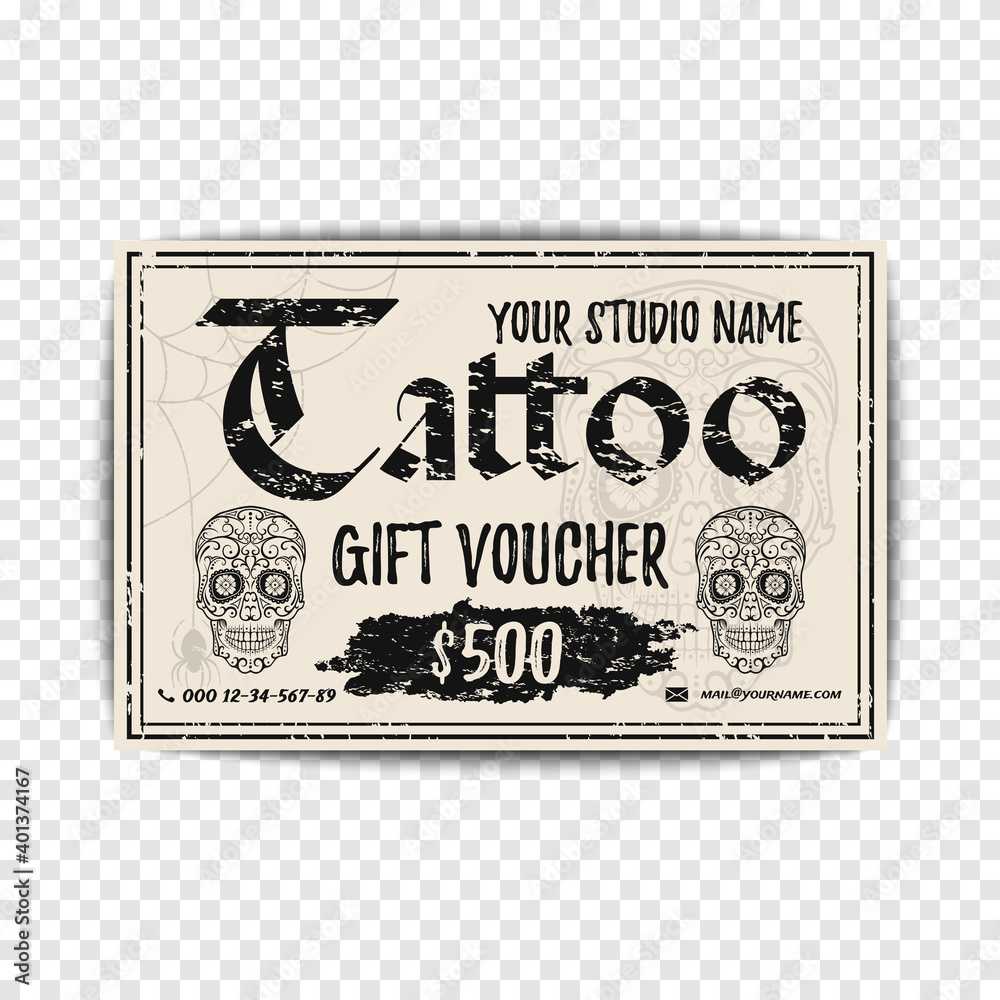 Vintage Tattoo gift voucher