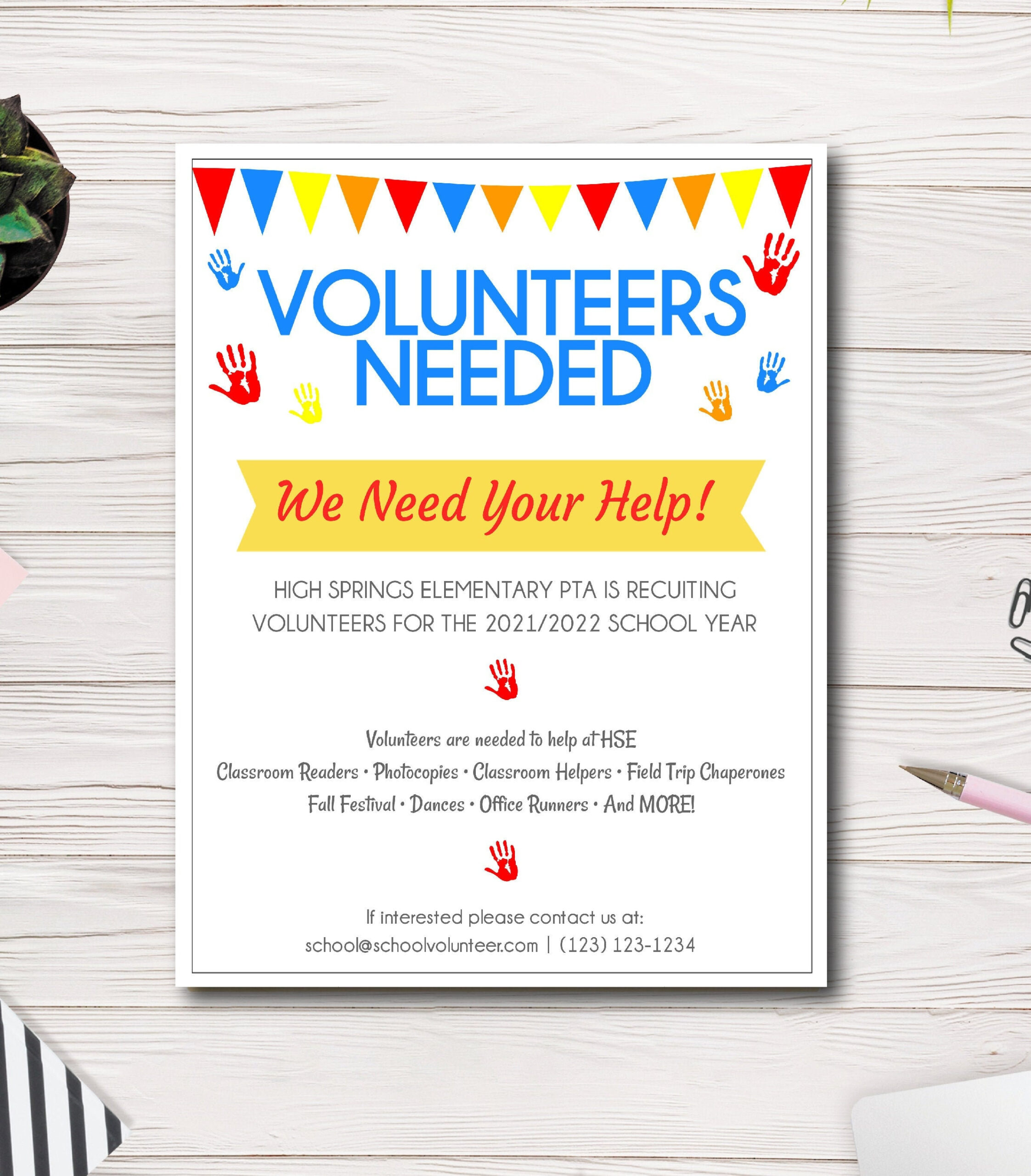 Volunteer Flyer - Etsy Regarding Volunteer Brochure Template