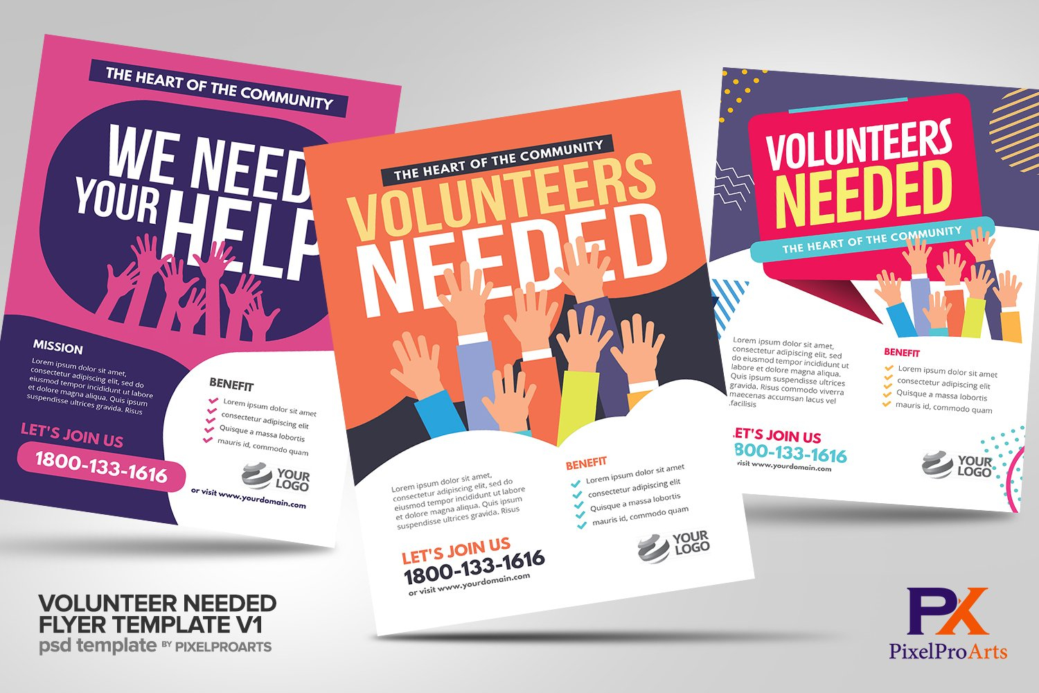 Volunteer Needed Flyer Template V10 (1005103108)  Flyers  Design Bundles Intended For Volunteer Brochure Template