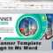 Web Ad Banner Template Design In Ms Word  How To Make Ad Banner Design In  Ms Word In Microsoft Word Banner Template