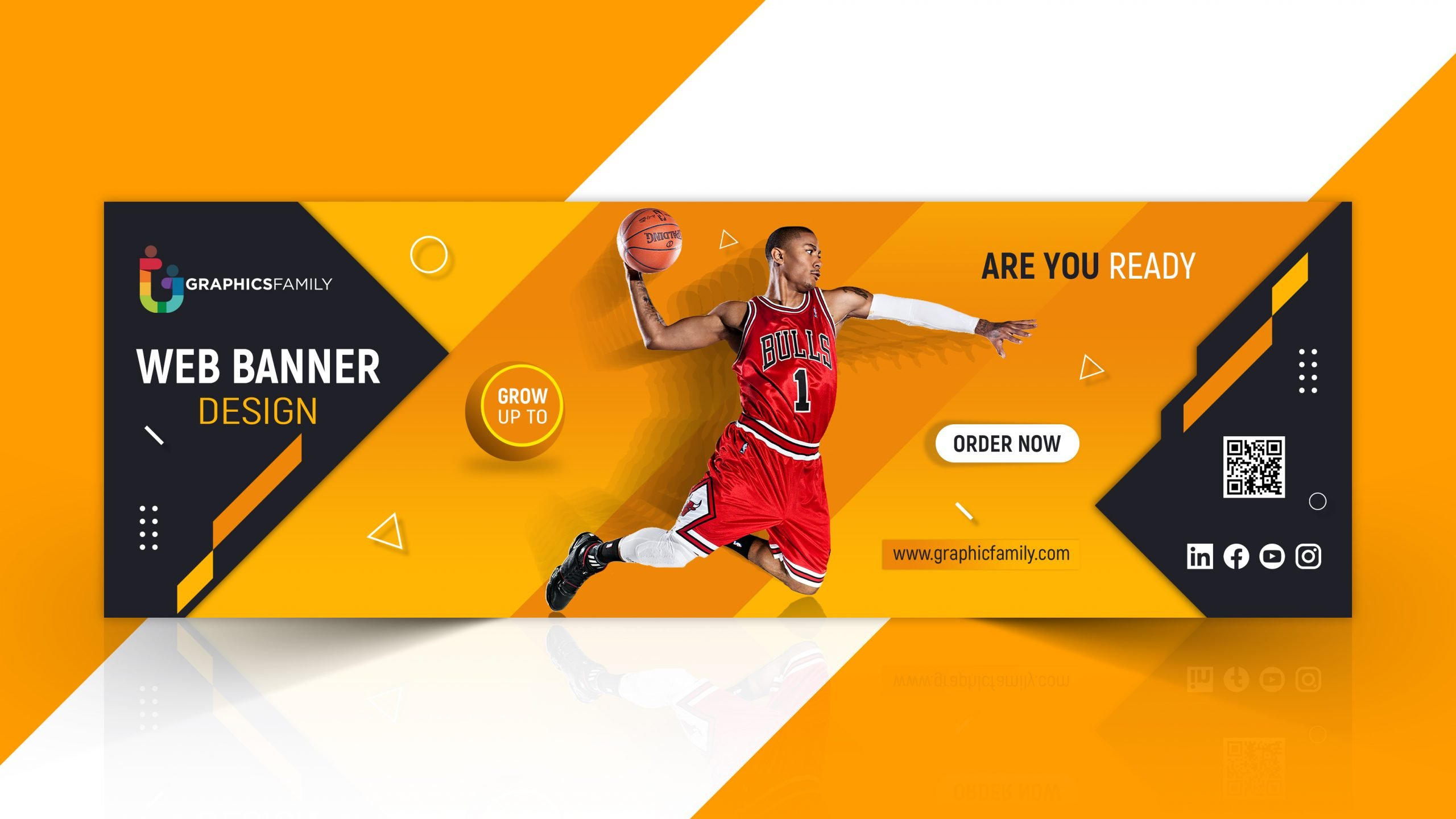 Web banner template with sports concept – GraphicsFamily For Sports Banner Templates