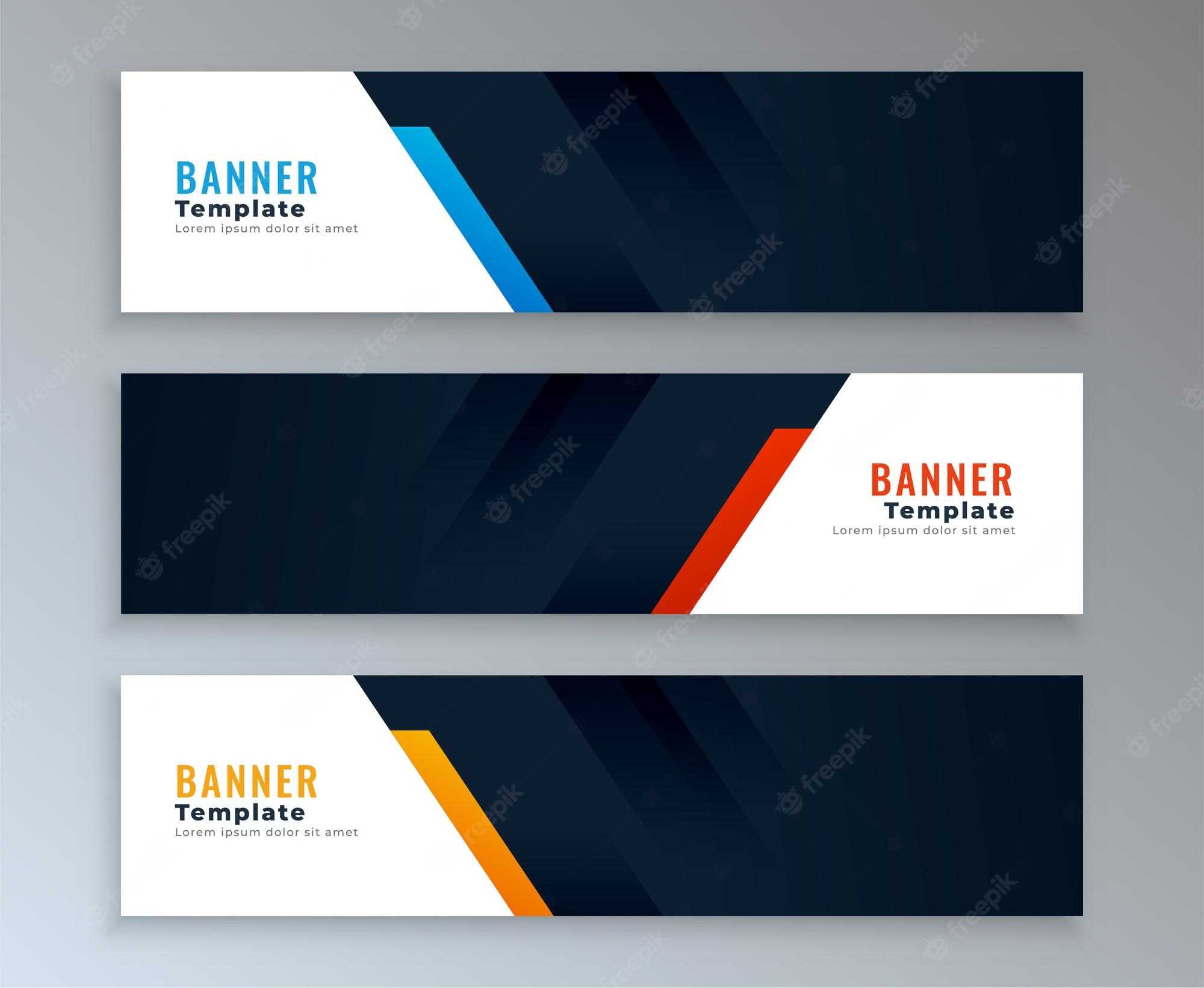 Website banner Vectors & Illustrations for Free Download  Freepik With Regard To Website Banner Design Templates