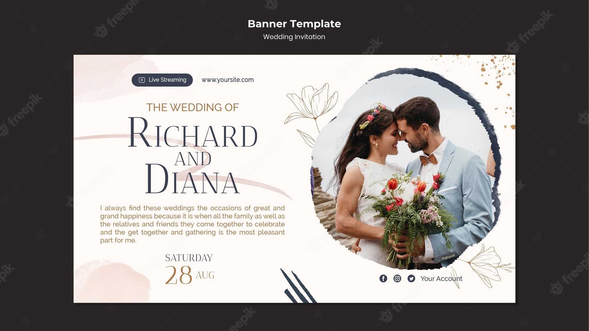 Wedding banner design templates Images  Free Vectors, Stock  With Wedding Banner Design Templates