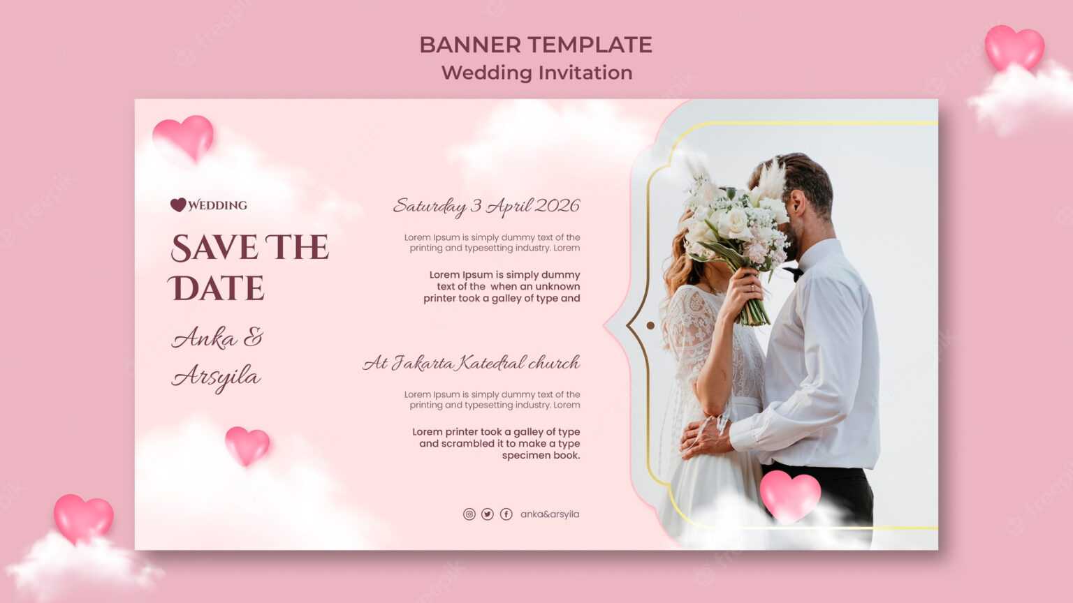 Wedding banner design templates Images Free Vectors, Stock Within