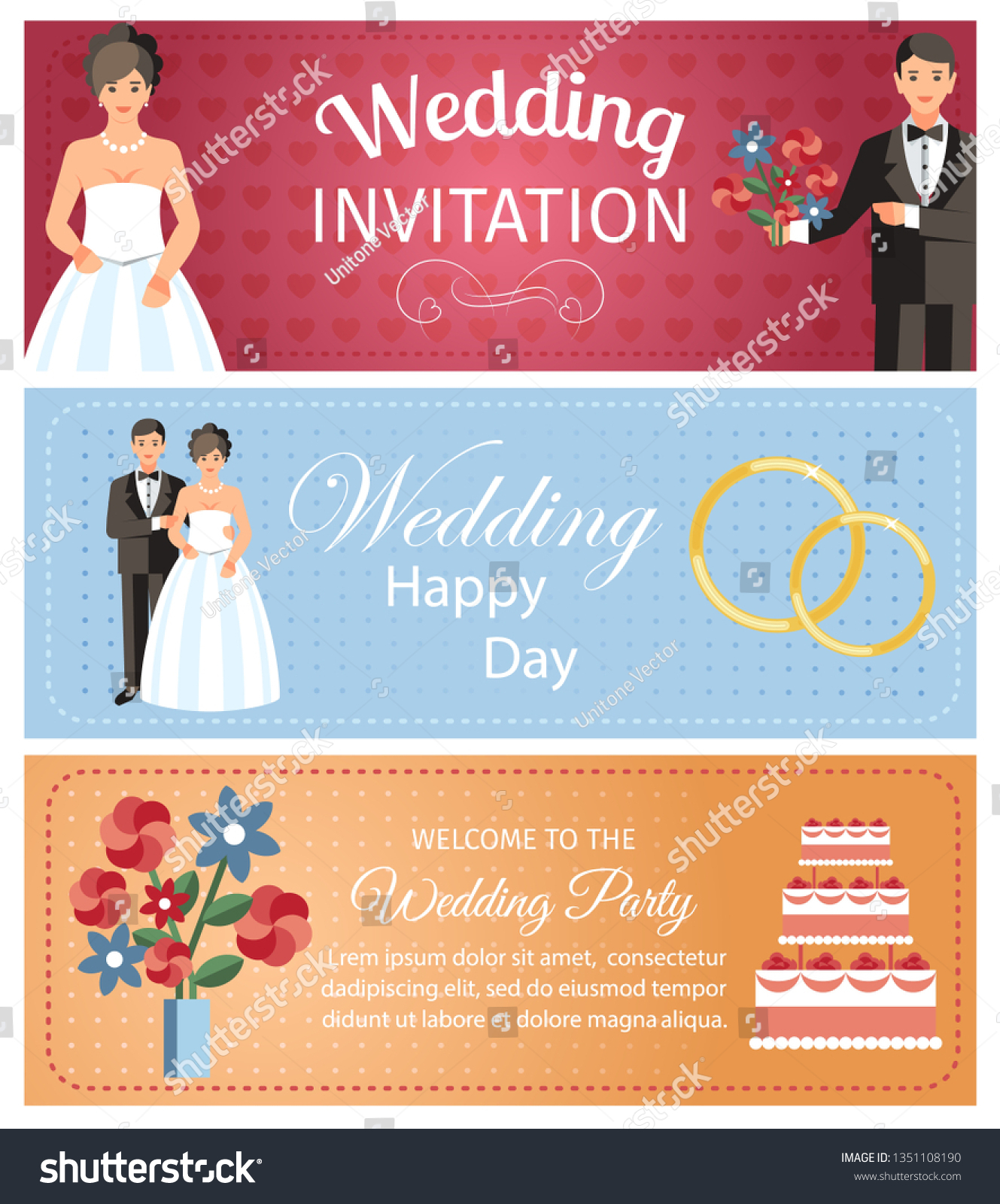 Wedding Organization Services Banner Template Bride Stock Vector  With Regard To Bride To Be Banner Template