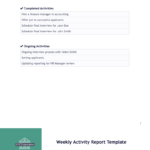 Weekly Activity Report Template – PDF Templates  Jotform Inside Weekly Activity Report Template