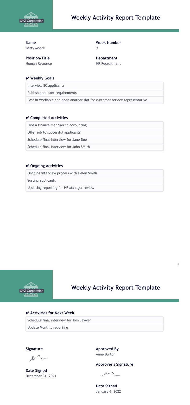 Weekly Activity Report Template - PDF Templates  Jotform Inside Weekly Activity Report Template