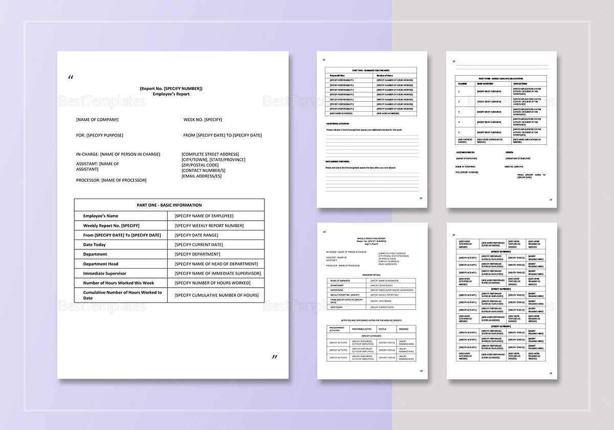Weekly Operations Report Template in Word, Google Docs, Apple Pages Throughout Operations Manager Report Template Weekly Operations Report Template in Word, Google Docs, Apple Pages Throughout Operations Manager Report Template