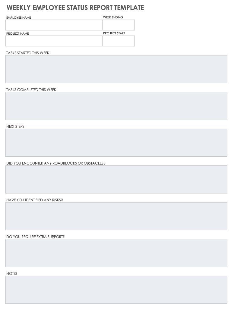 Weekly Status Report Templates  Smartsheet For Weekly Activity Report Template