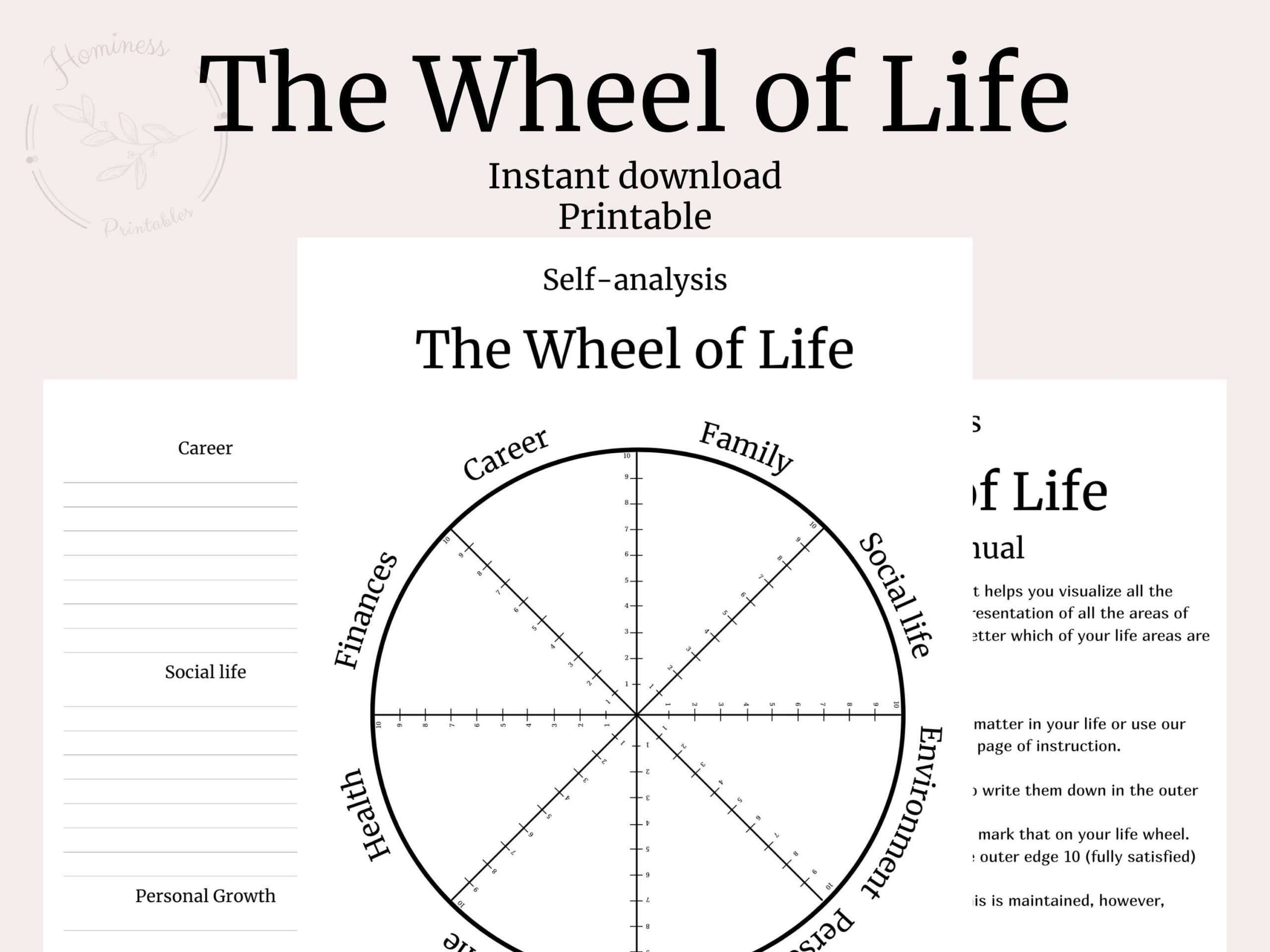 Wheel Of Life Printable. Wheel Of Balance. Life Circle Self - Etsy Wheel Of Life Printable. Wheel Of Balance. Life Circle Self - Etsy