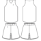 White Front And Back NBA Basketball Jersey Illustrations, NBA  For Blank Basketball Uniform Template
