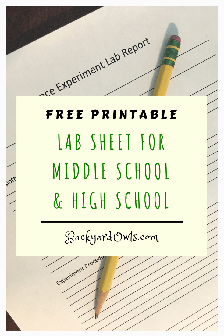 Why & How To Keep Lab Reports + Free Printable Lab Sheet  In Lab Report Template Middle School