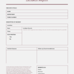 Wie Man Einen Effektiven Vorfallsbericht Schreibt [Vorlagen  With Regard To Serious Incident Report Template