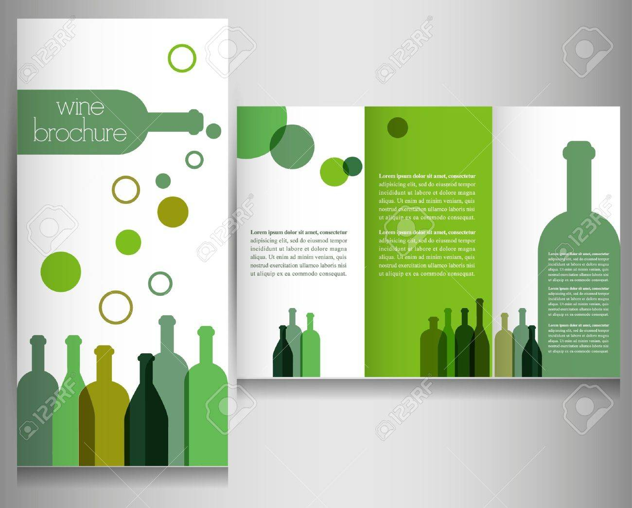 Wine Brochure Design Template Vector Royalty Free SVG, Cliparts  Pertaining To Wine Brochure Template