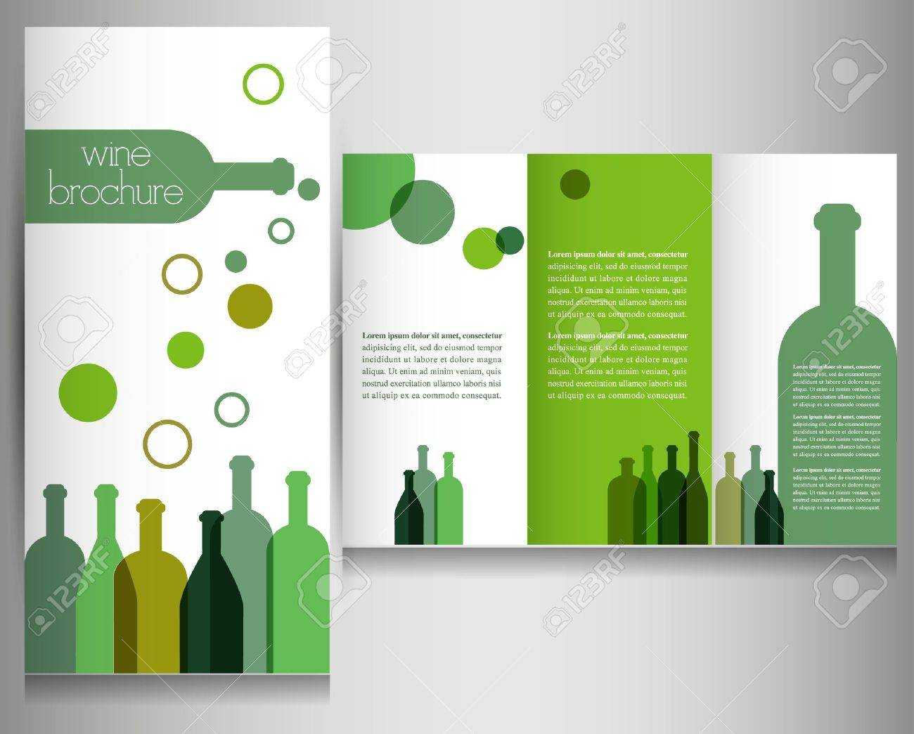 Wine Brochure Design Template Vector Royalty Free SVG, Cliparts  Pertaining To Wine Brochure Template