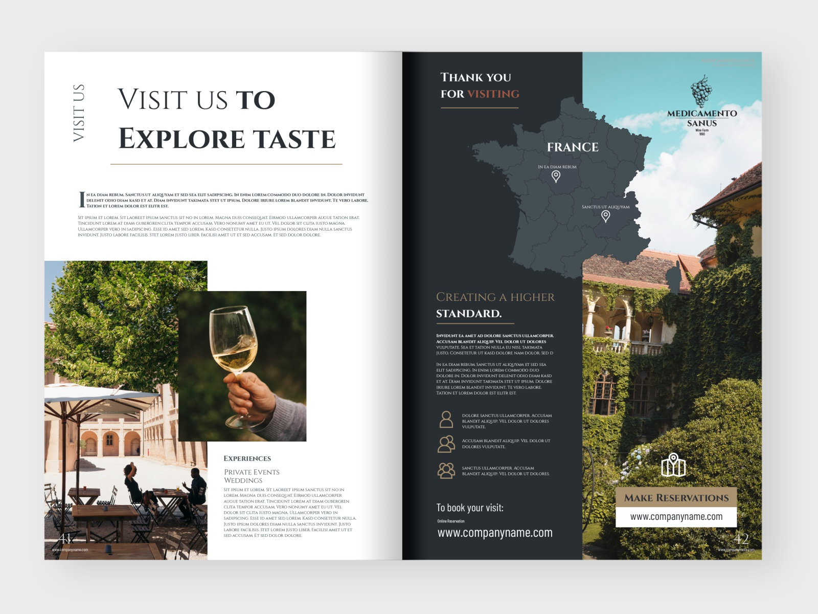 Wine Brochure Template Design by ALFA ERA on Dribbble Within Wine Brochure Template