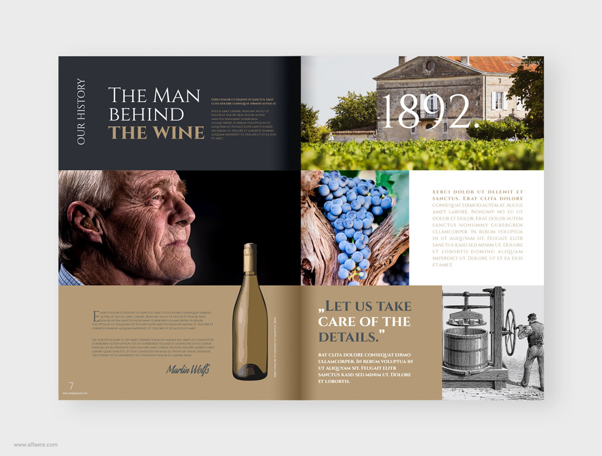 Wine Catalog Brochure On Behance Throughout Wine Brochure Template