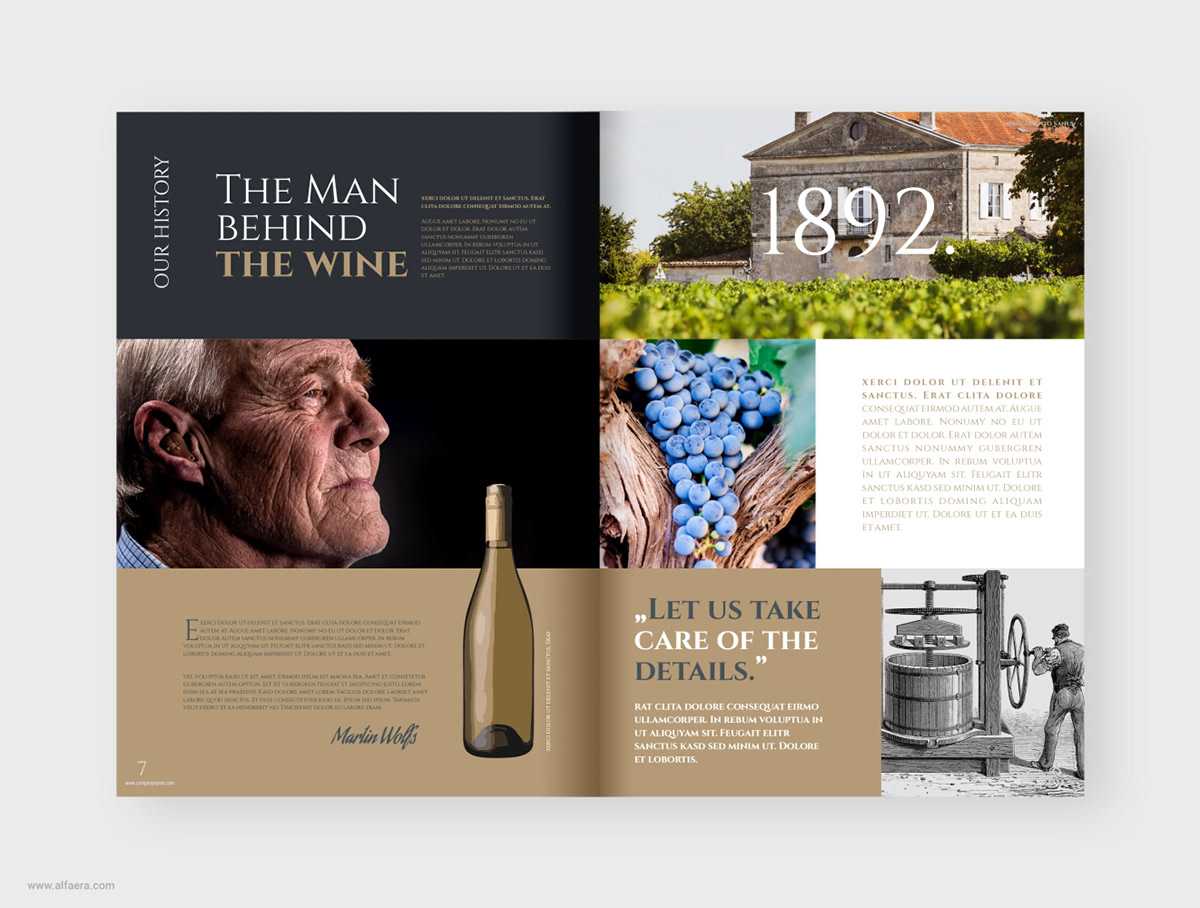 Wine Catalog Brochure on Behance Throughout Wine Brochure Template