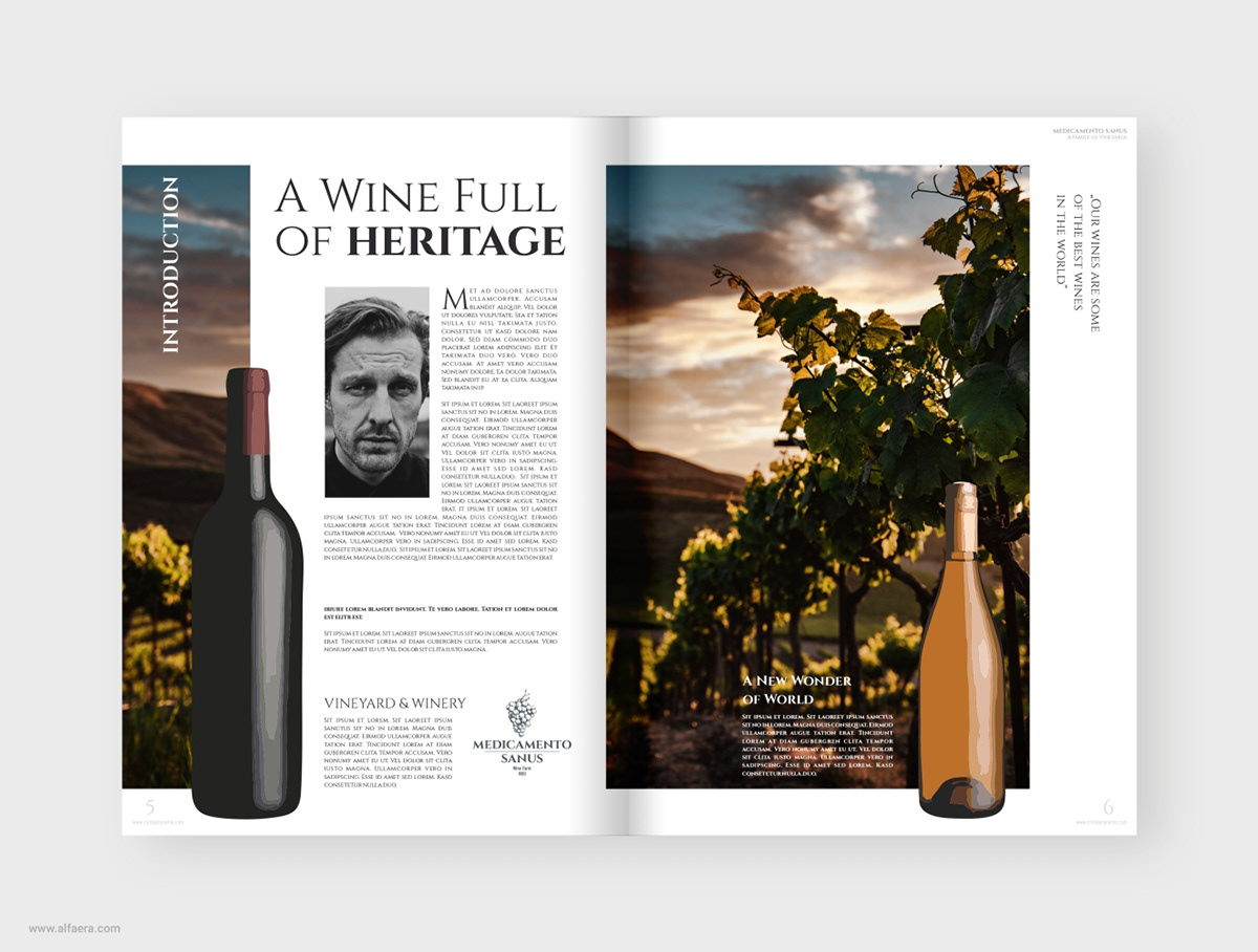 Wine Catalog Brochure on Behance With Wine Brochure Template