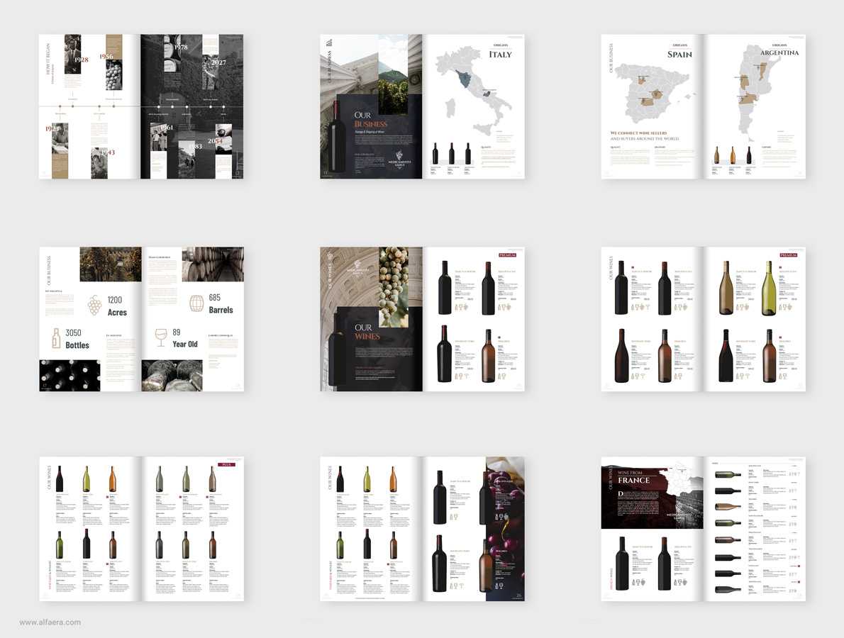 Wine Catalog Brochure Template Pertaining To Wine Brochure Template