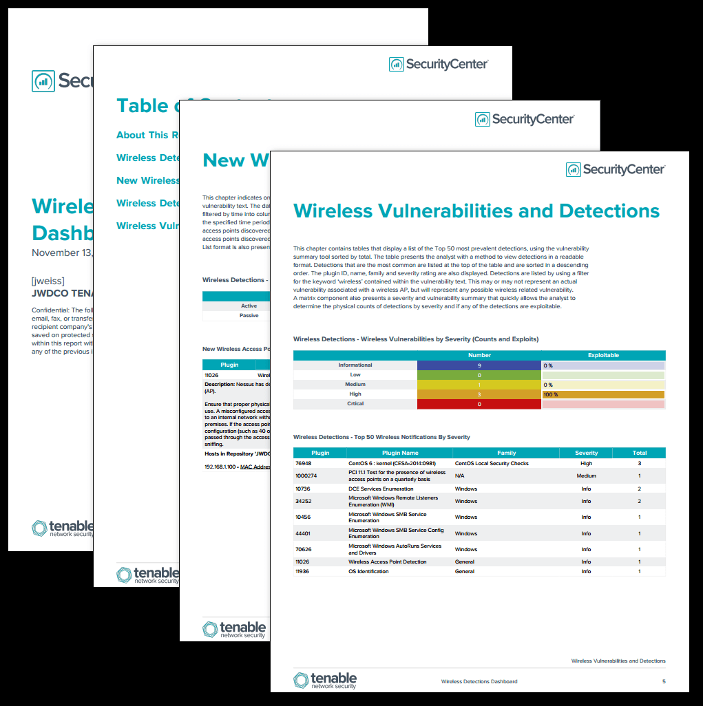 Wireless Detections Report - SC Report Template Tenable® Intended For Nessus Report Templates Wireless Detections Report - SC Report Template Tenable® Intended For Nessus Report Templates