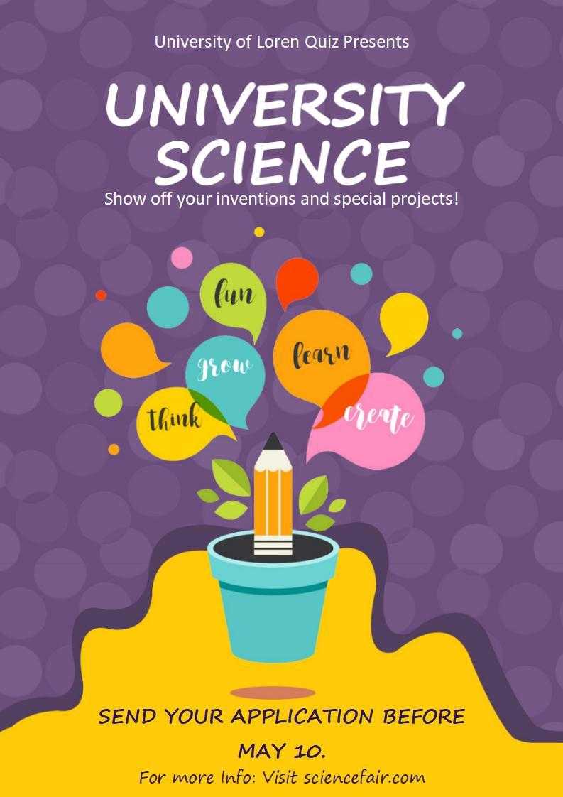WORD of Illustrated Science Fair Poster WORD of Illustrated Science Fair Poster