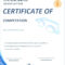 WORD Of Simple Blue Swimming Certificate