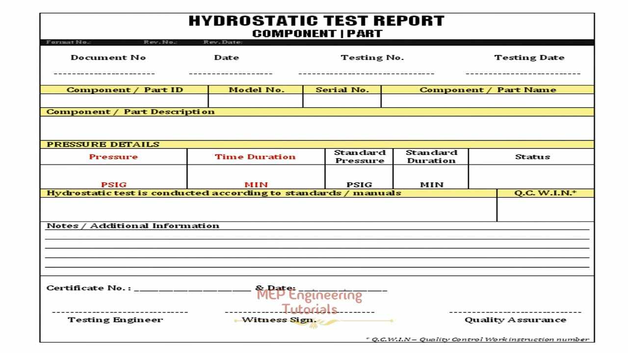 Work method statement for hydrostatic pressure testing in chilled water  system