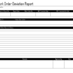 Work Order Deviation Report – In Deviation Report Template