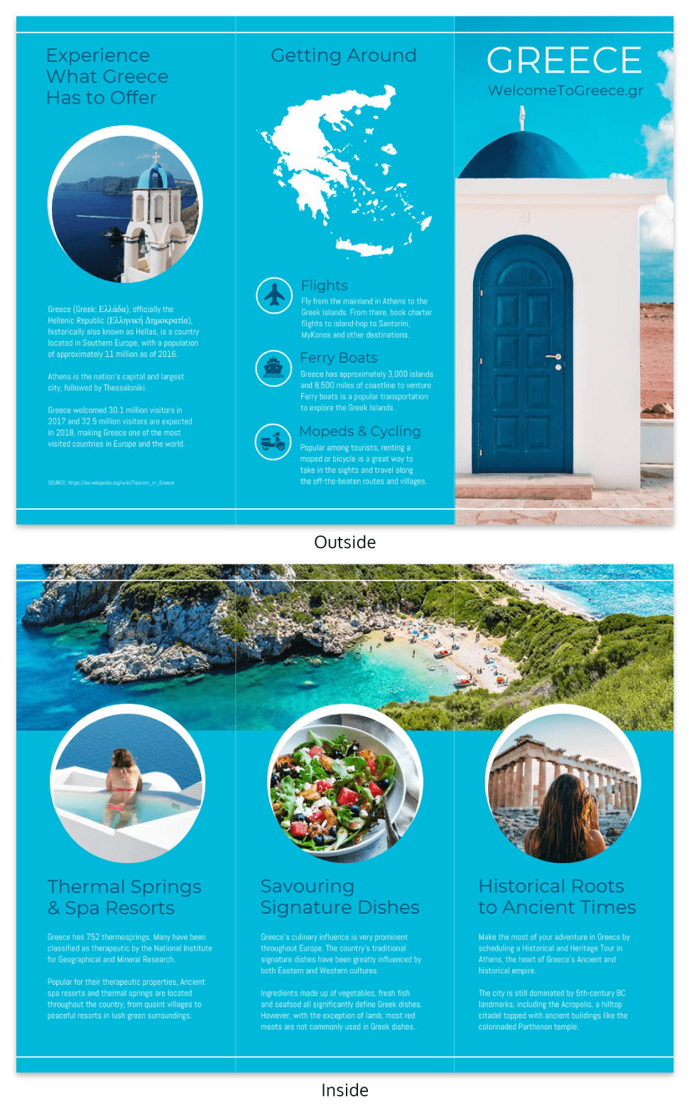 World Travel Tri Fold Brochure For Country Brochure Template