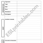 Writing A Report Template – ESL Worksheet By Hamidov10 Regarding Template On How To Write A Report