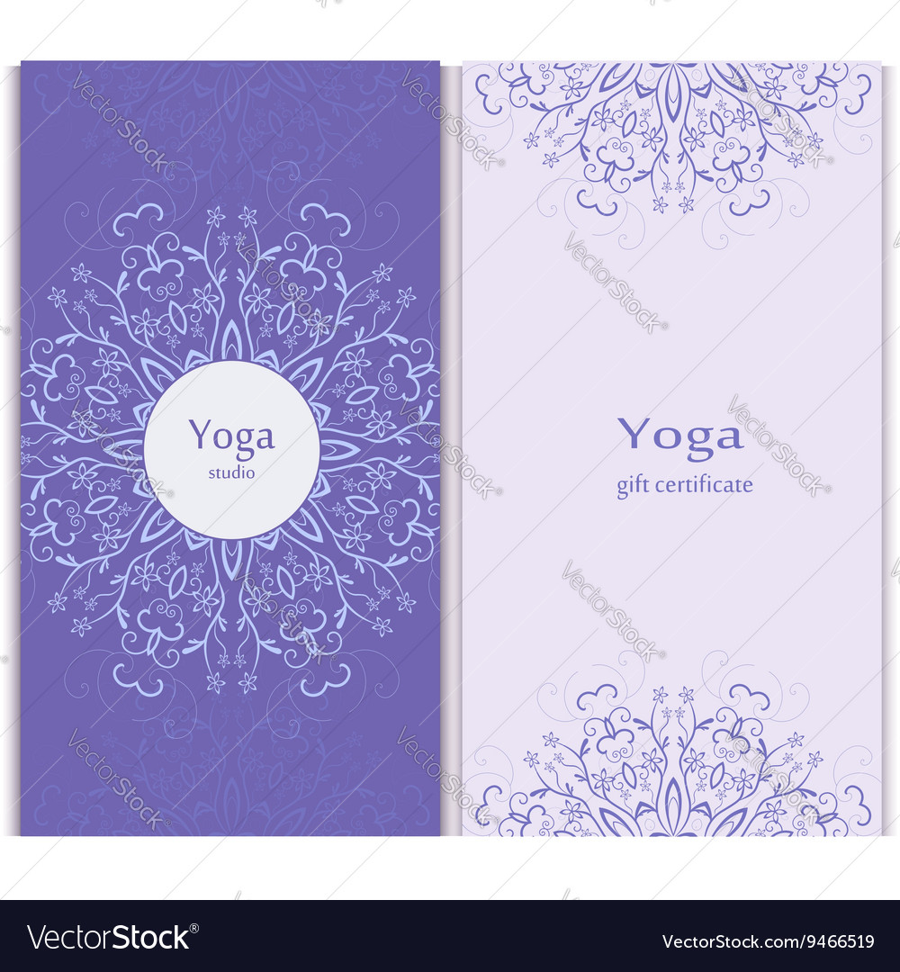 Yoga Gift Certificate Template Royalty Free Vector Image With Yoga Gift Certificate Template Free