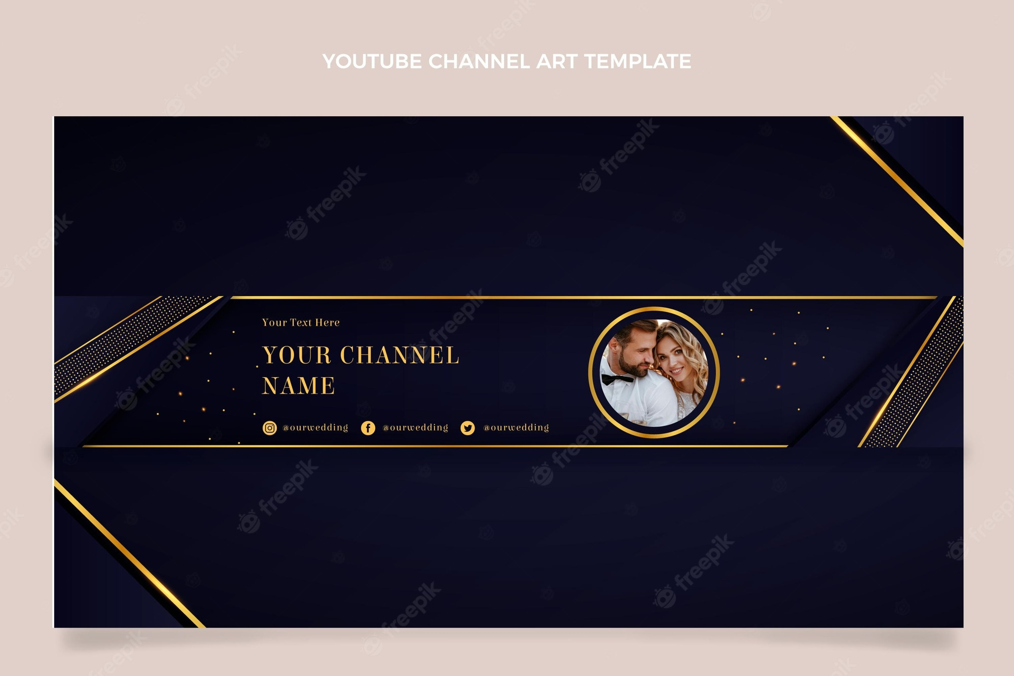 Youtube channel banner template - Free Vectors & PSD Download Intended For Yt Banner Template