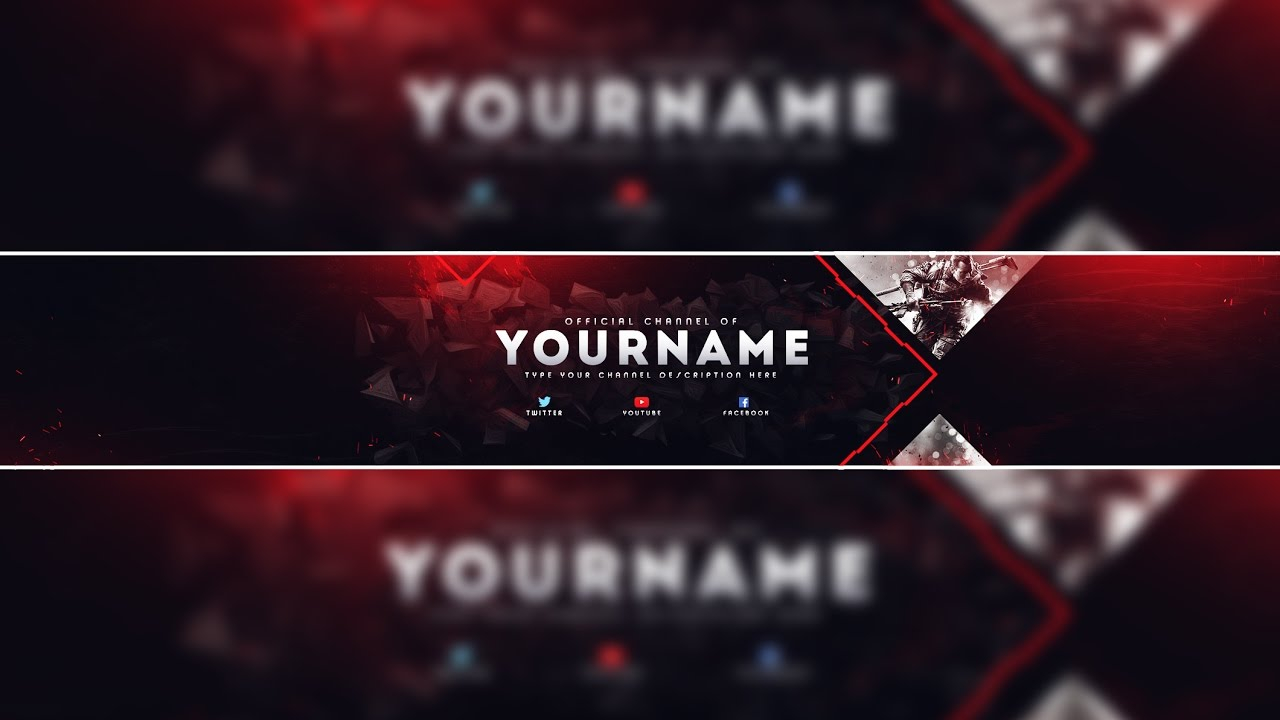 YouTube Header Template - Gaming YouTube Banner Template PSD! 10  For Youtube Banners Template