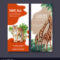 Zoo Flyer Design With Tiger Giraffe Watercolor Vector Image With Regard To Zoo Brochure Template
